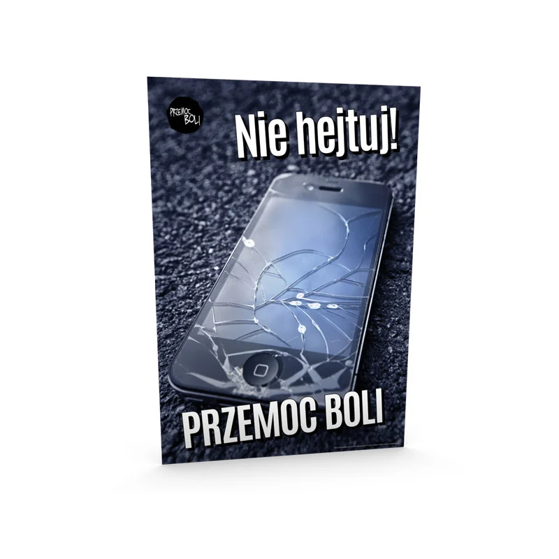 Plakat profilaktyczny: Nie hejtuj!