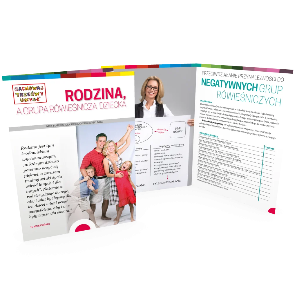 Ulotka profilaktyczna: Rodzina, a grupa rówieśnicza