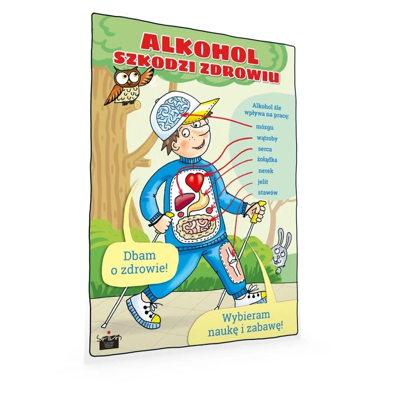 Plakat profilaktyczny: Alkohol szkodzi zdrowiu