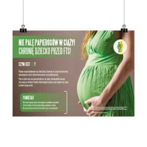 Plakat profilaktyczny: Nie palę papierosów w ciąży