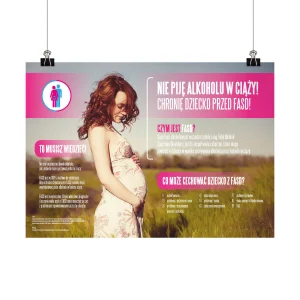 Plakat profilaktyczny: Nie piję alkoholu w ciąży