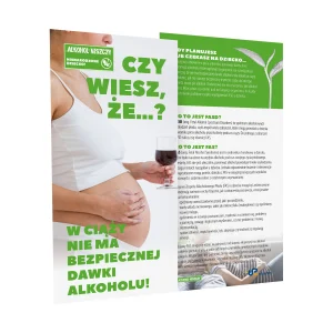 Ulotka profilaktyczna: Czy wiesz, że...? Ciąża i alkohol