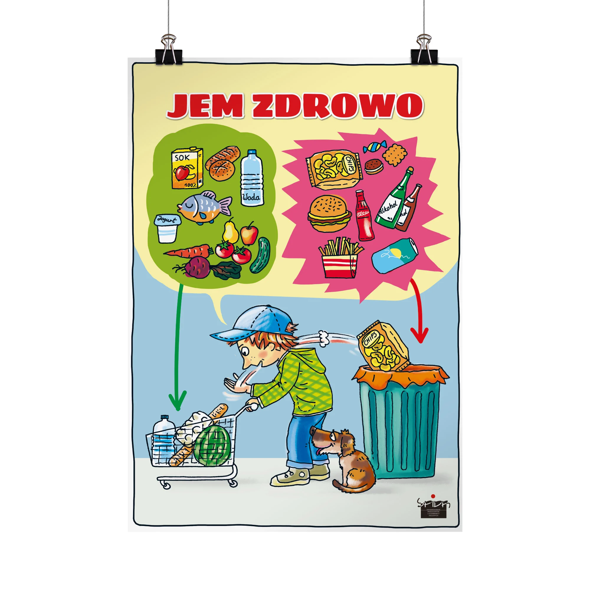 Plakat profilaktyczny: Jem zdrowo