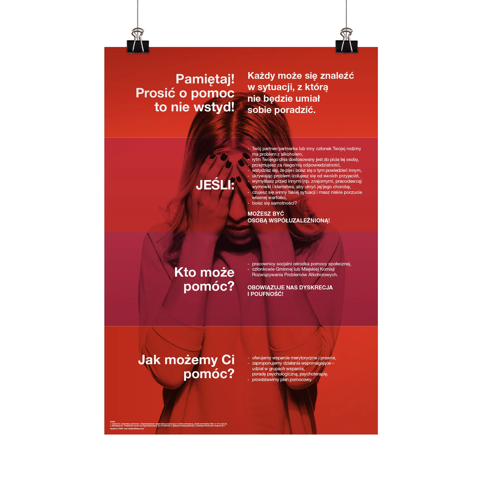 Plakat profilaktyczny: Współuzależnienie. Jak możemy ci pomóc?