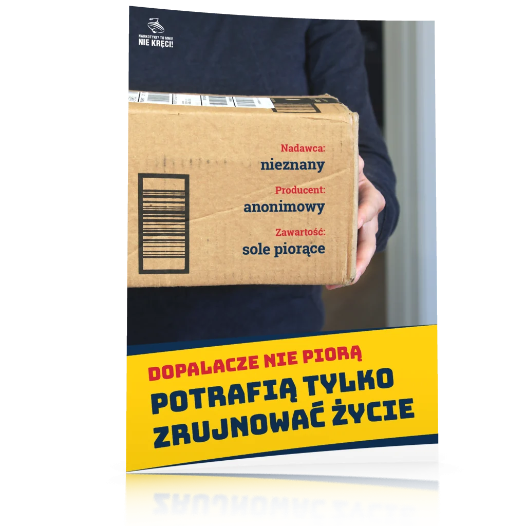 Plakat profilaktyczny: Dopalacze nie piorą!