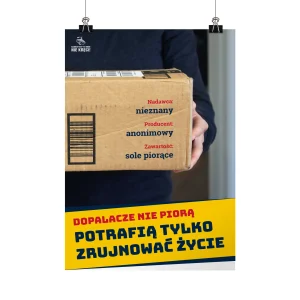 Plakat profilaktyczny: Dopalacze nie piorą!