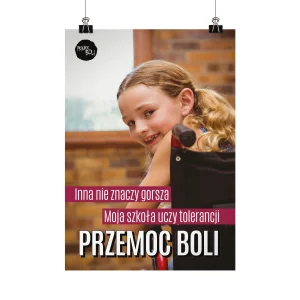 Plakat profilaktyczny: Moja szkoła uczy tolerancji