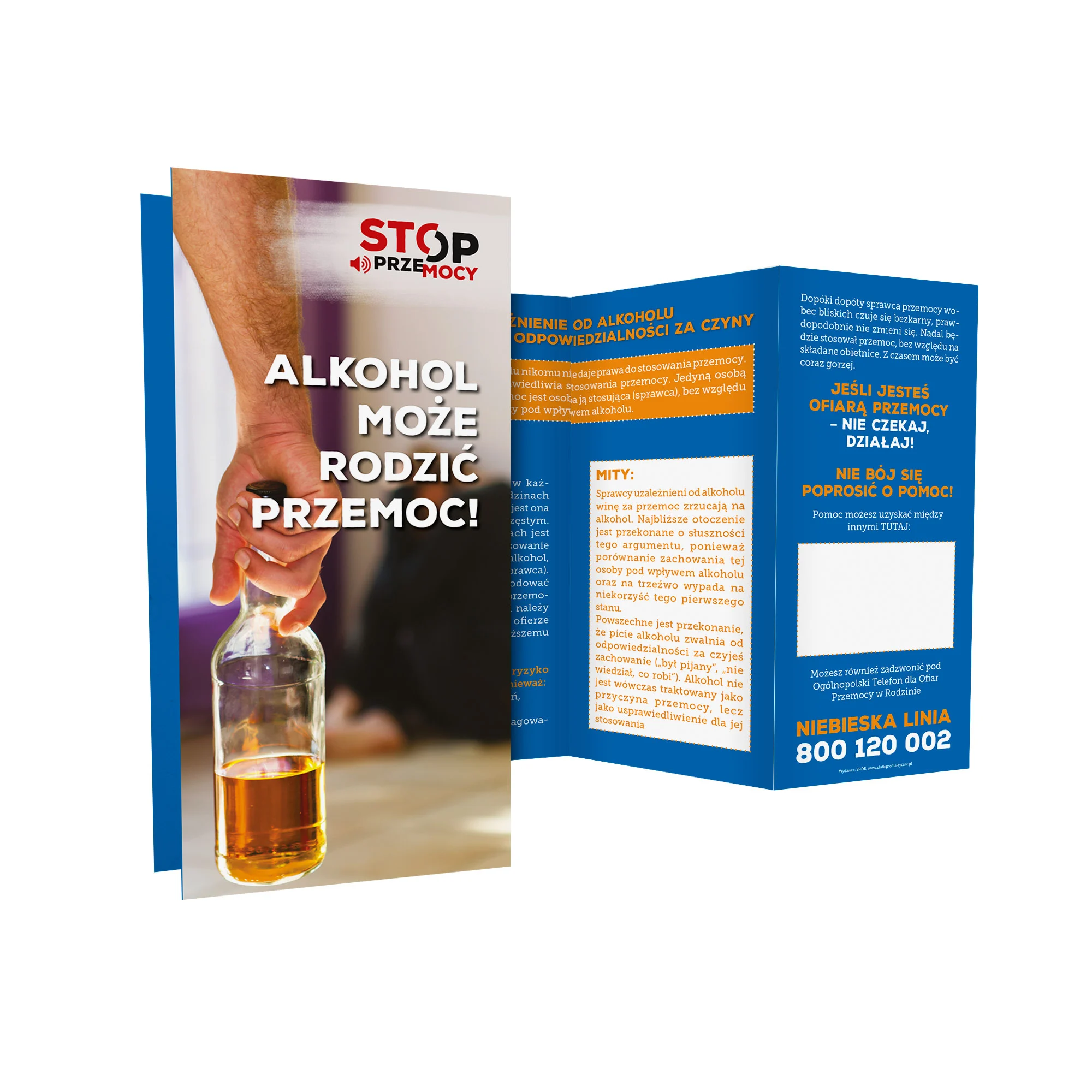 Ulotka profilaktyczna: Alkohol może rodzić przemoc
