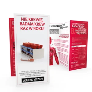 Ulotka profilaktyczna: Nie krewię. Badam krew raz w roku!