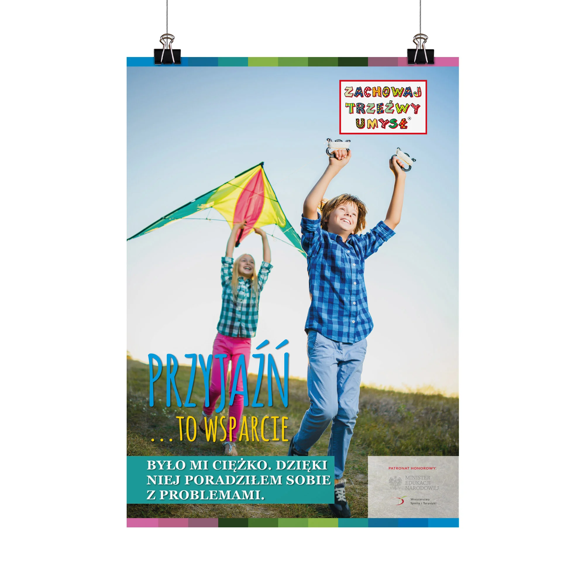 Plakat profilaktyczny: Przyjaźń to wsparcie