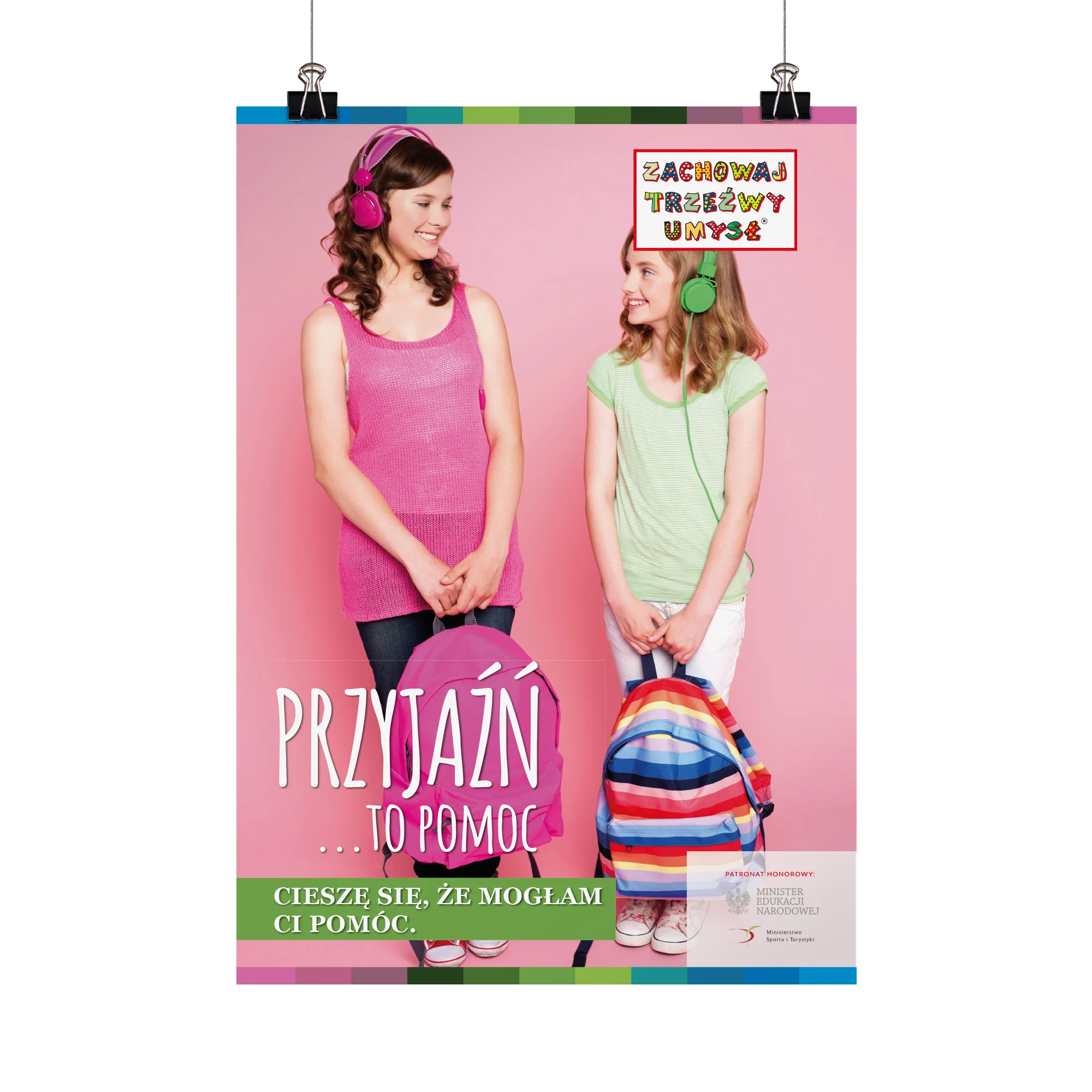 Plakat profilaktyczny: Przyjaźń to pomoc