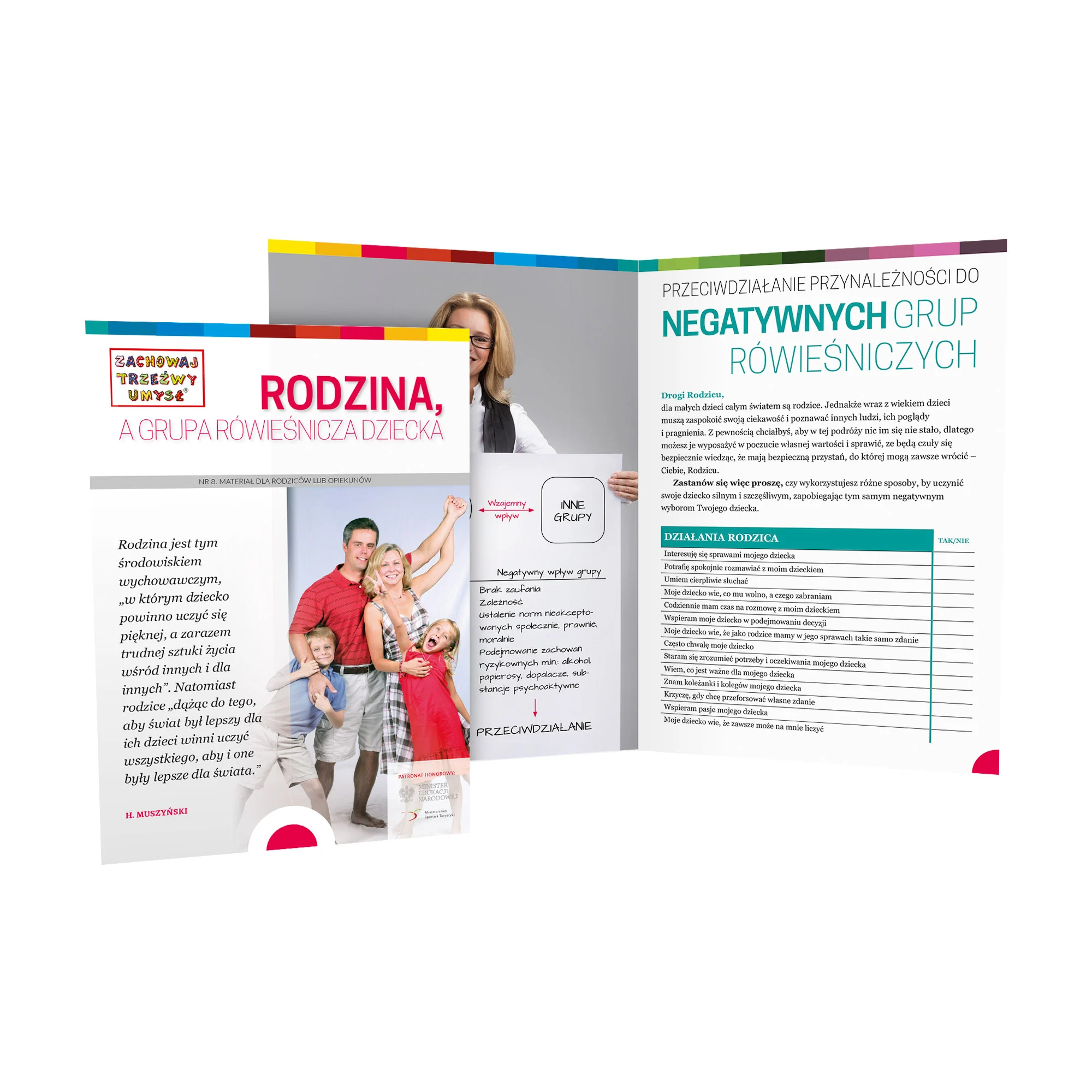 Ulotka profilaktyczna: Rodzina, a grupa rówieśnicza