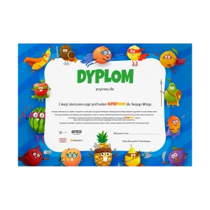 Dyplom z okazji ukończenia warsztatu Superfoods (I-III)