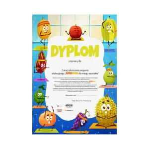 Dyplom z okazji ukończenia warsztatu Superfoods (IV-VIII)