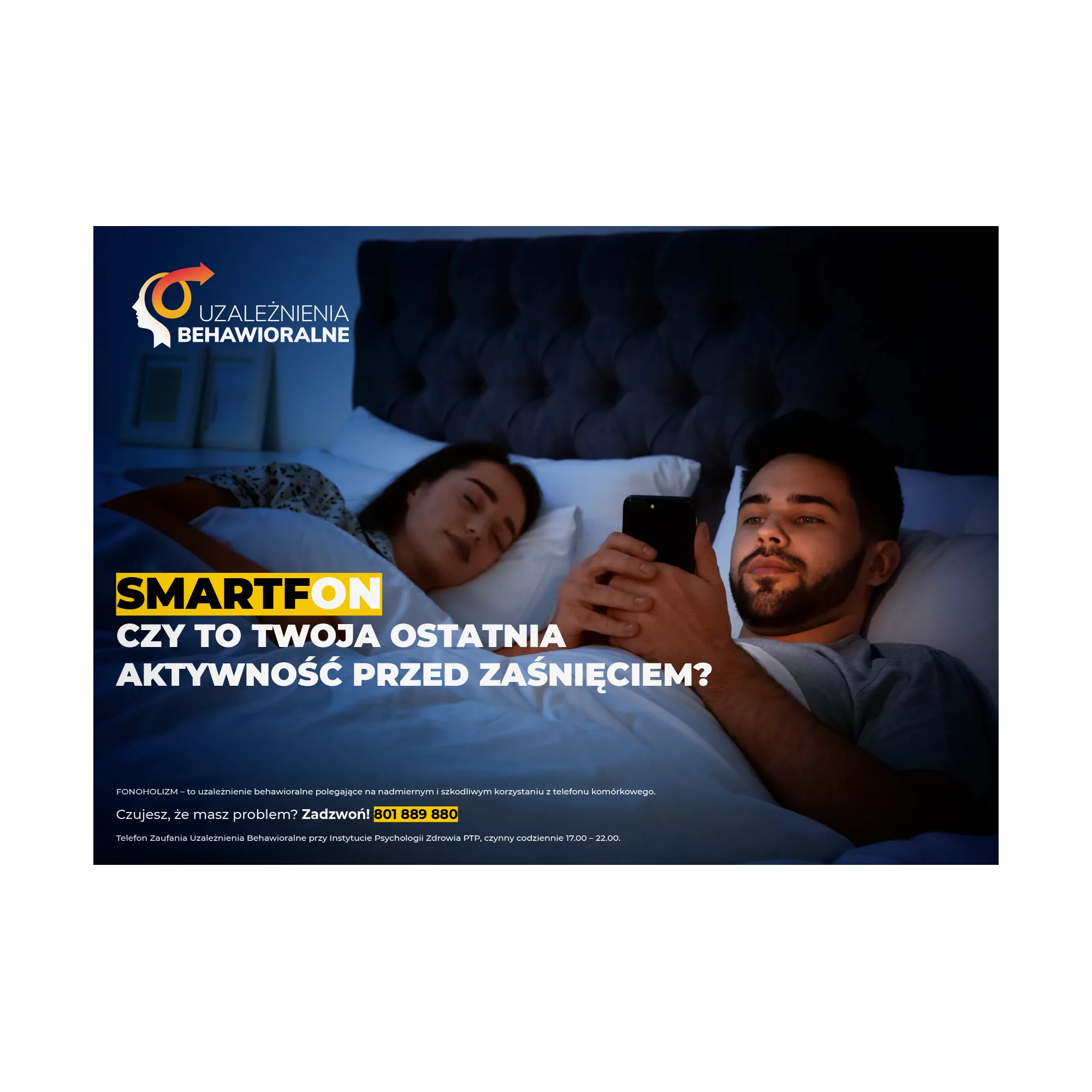 Plakat profilaktyczny: Smartfon