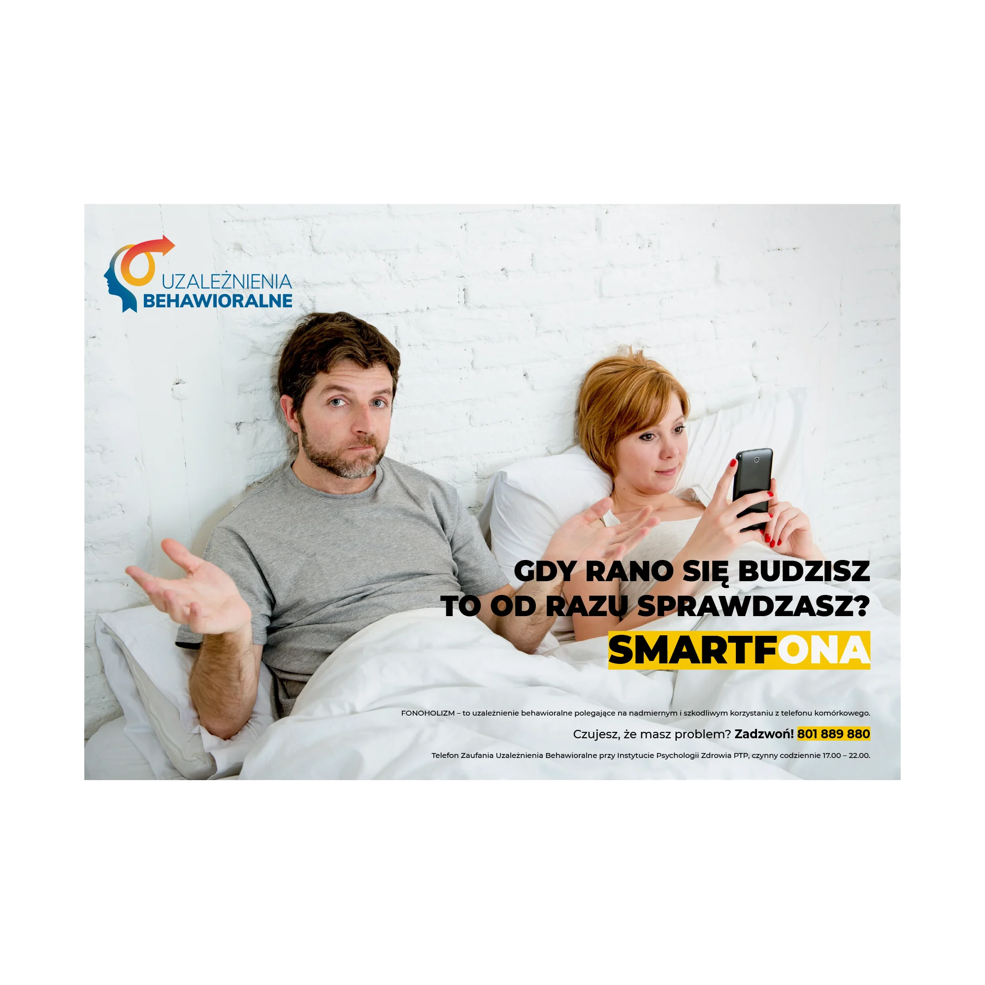 Plakat profilaktyczny - Uzależnienie od smartfona
