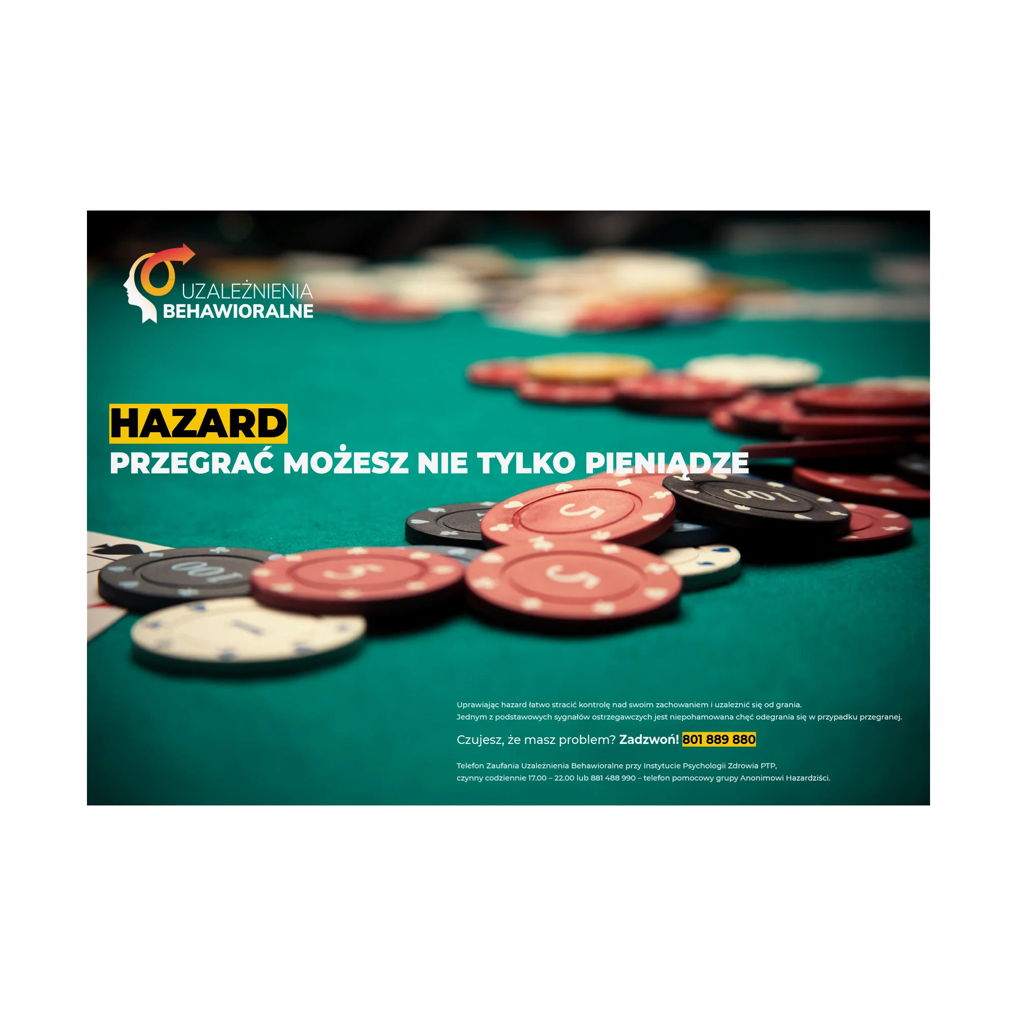 Plakat profilaktyczny: Hazard