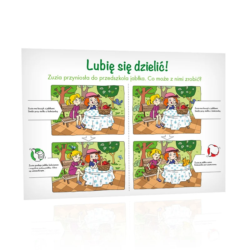 Plakat profilaktyczny: Lubię się dzielić