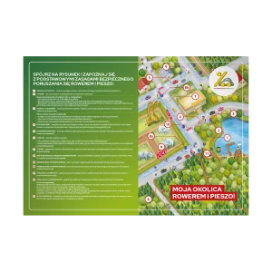 Plakat edukacyjny: Moja okolica rowerem i pieszo