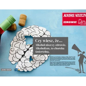 Plakat profilaktyczny: Czy wiesz, że…? Alkohol niszczy zdrowie