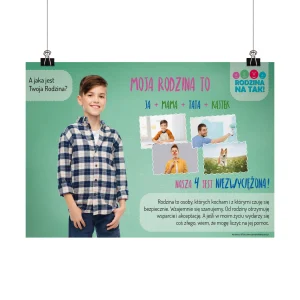 Plakat profilaktyczny: Moja rodzina to...