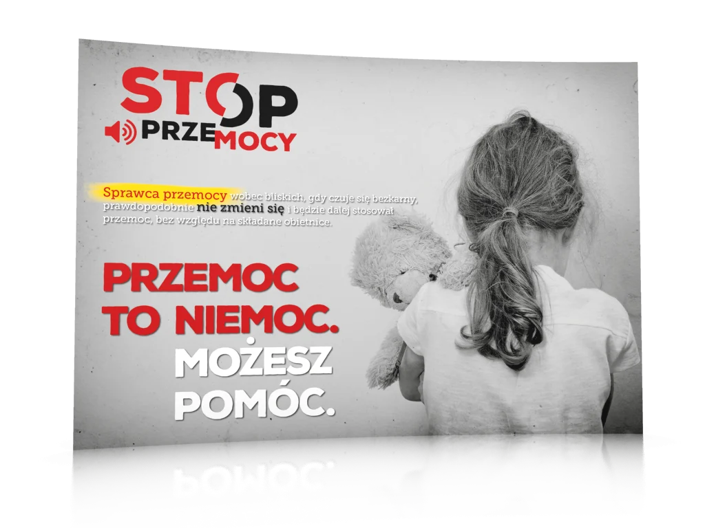 Plakat profilaktyczny: Przemoc to niemoc