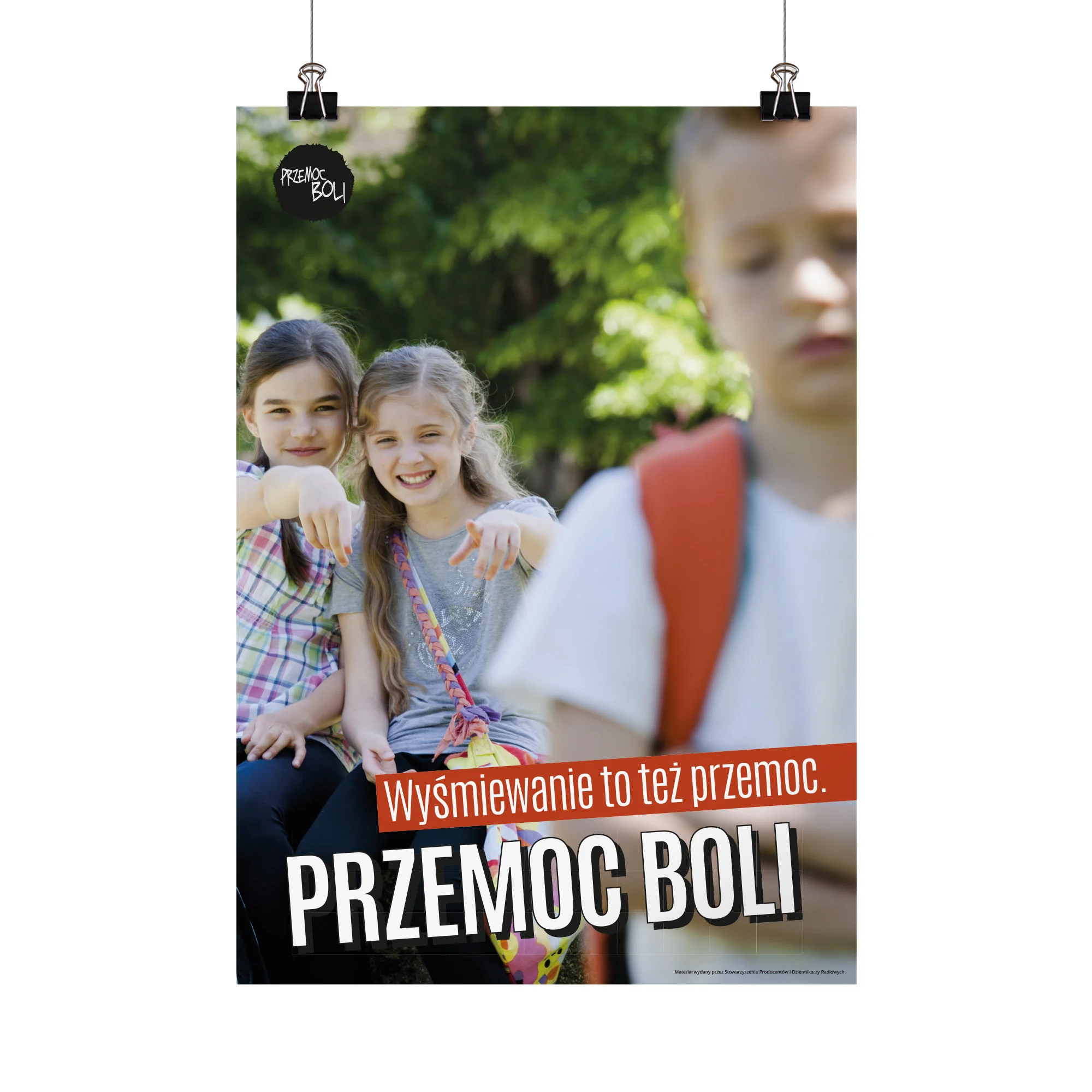 Plakat profilaktyczny: Wyśmiewanie to też przemoc