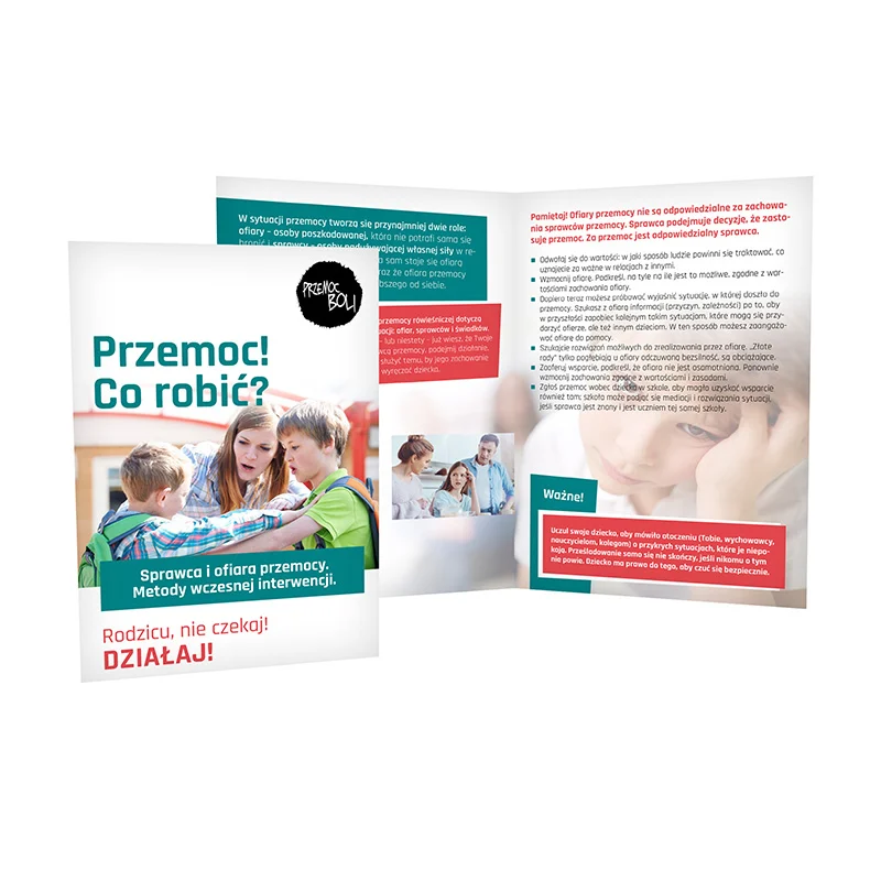 Ulotka profilaktyczna: Sprawca i ofiara przemocy
