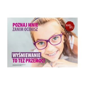 Plakat profilaktyczny: Wyśmiewanie to też przemoc (2022)