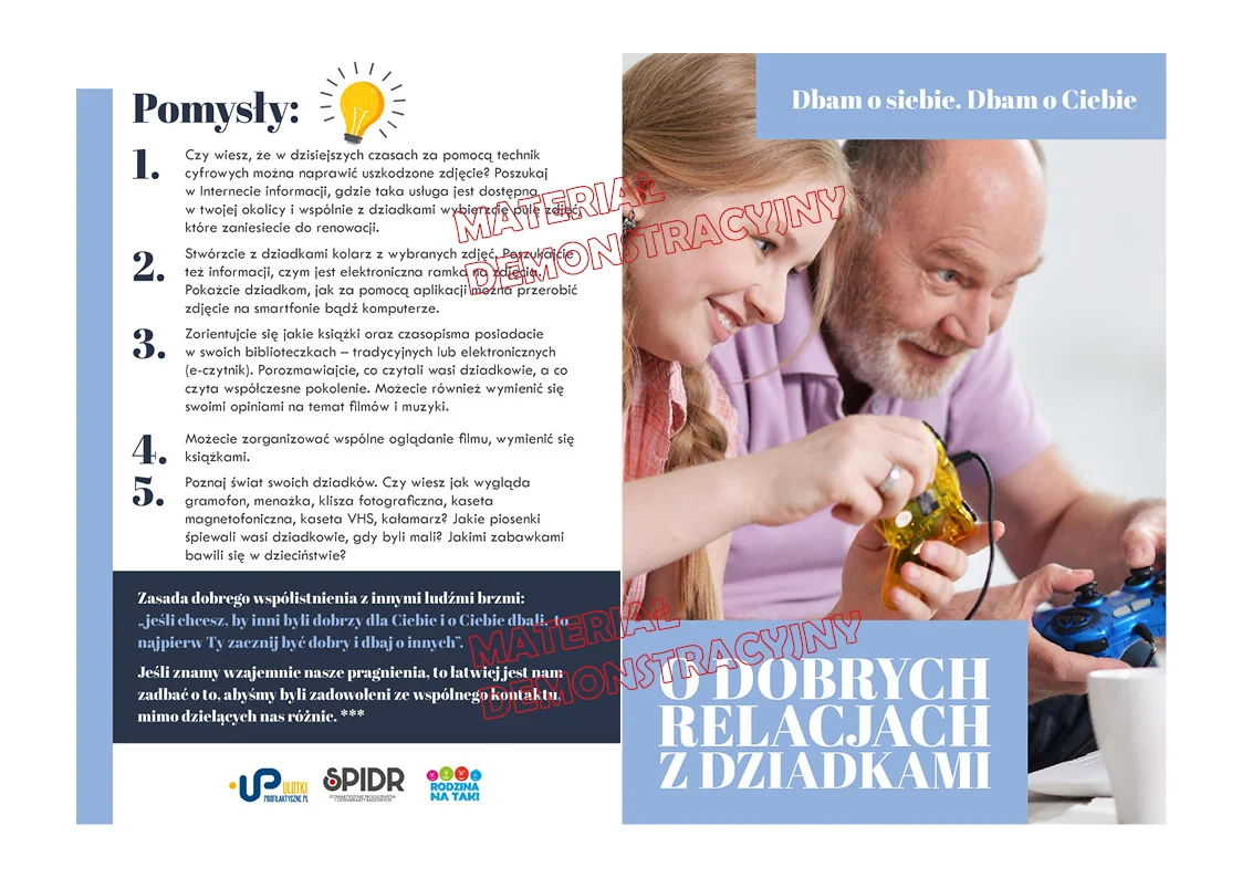 Ulotka profilaktyczna: O dobrych relacjach z dziadkami - obrazek 2