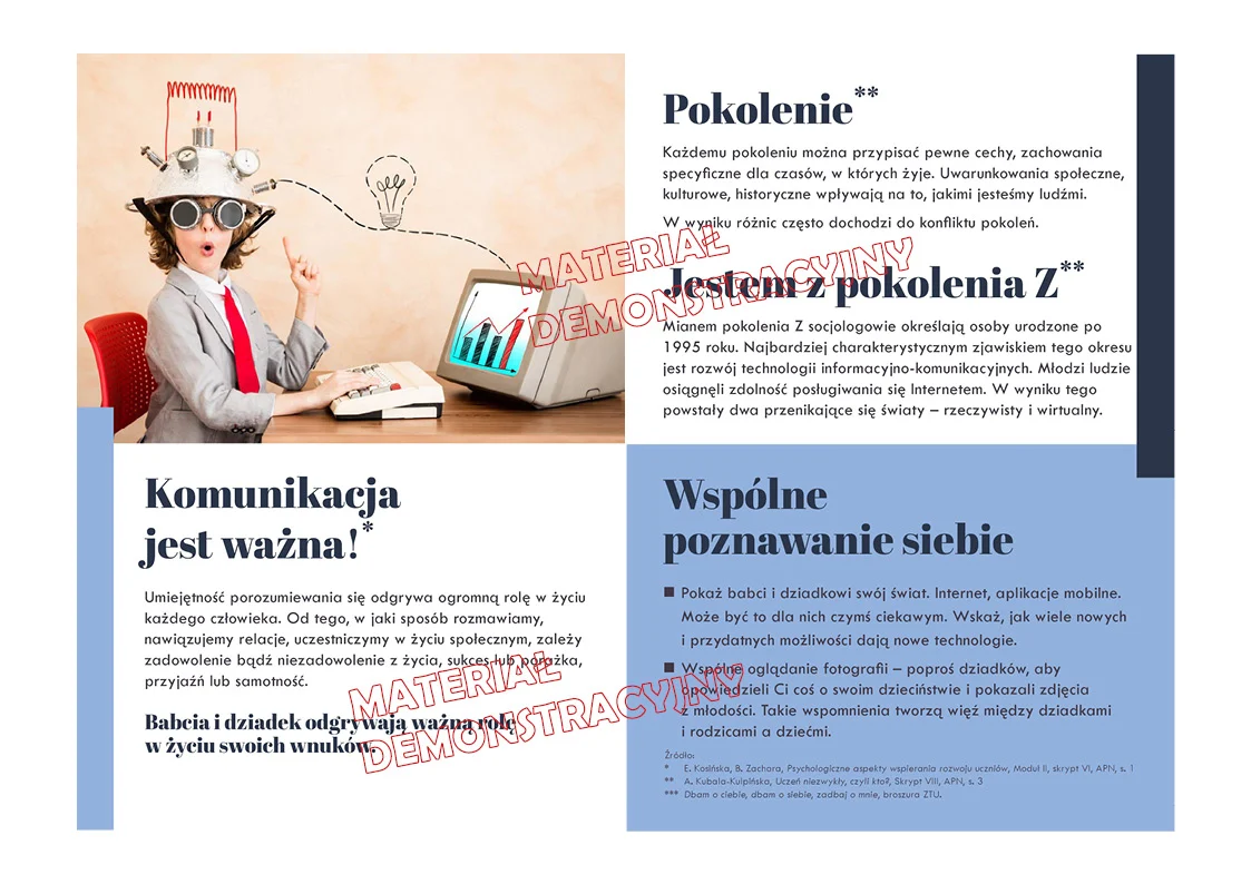 Ulotka profilaktyczna: O dobrych relacjach z dziadkami