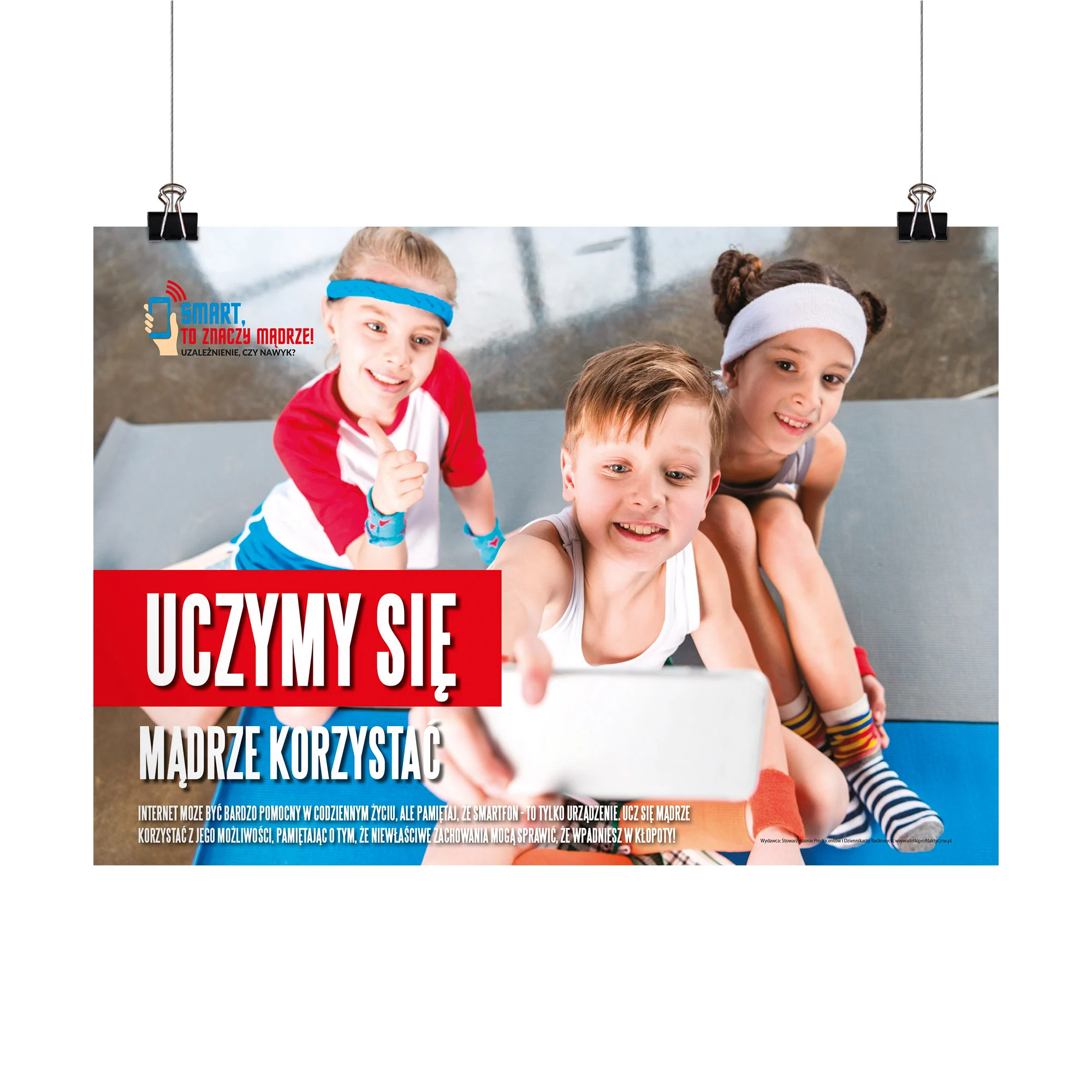 Plakat profilaktyczny: Uczymy się mądrze korzystać