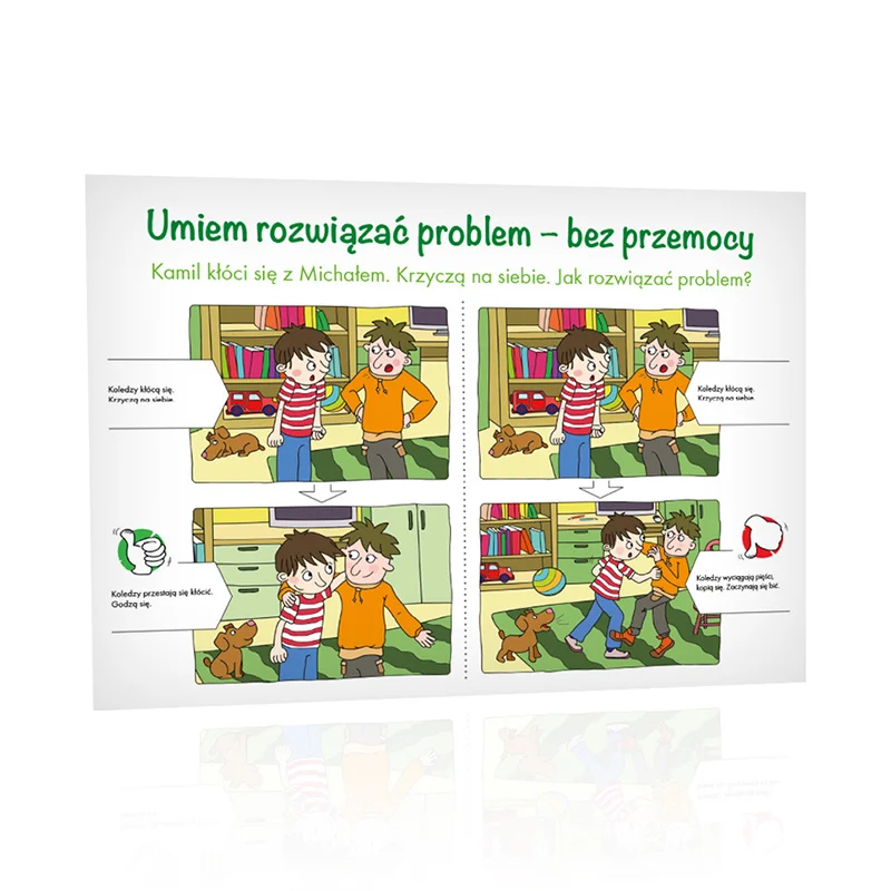 Plakat profilaktyczny: Umiem rozwiązać problem bez przemocy