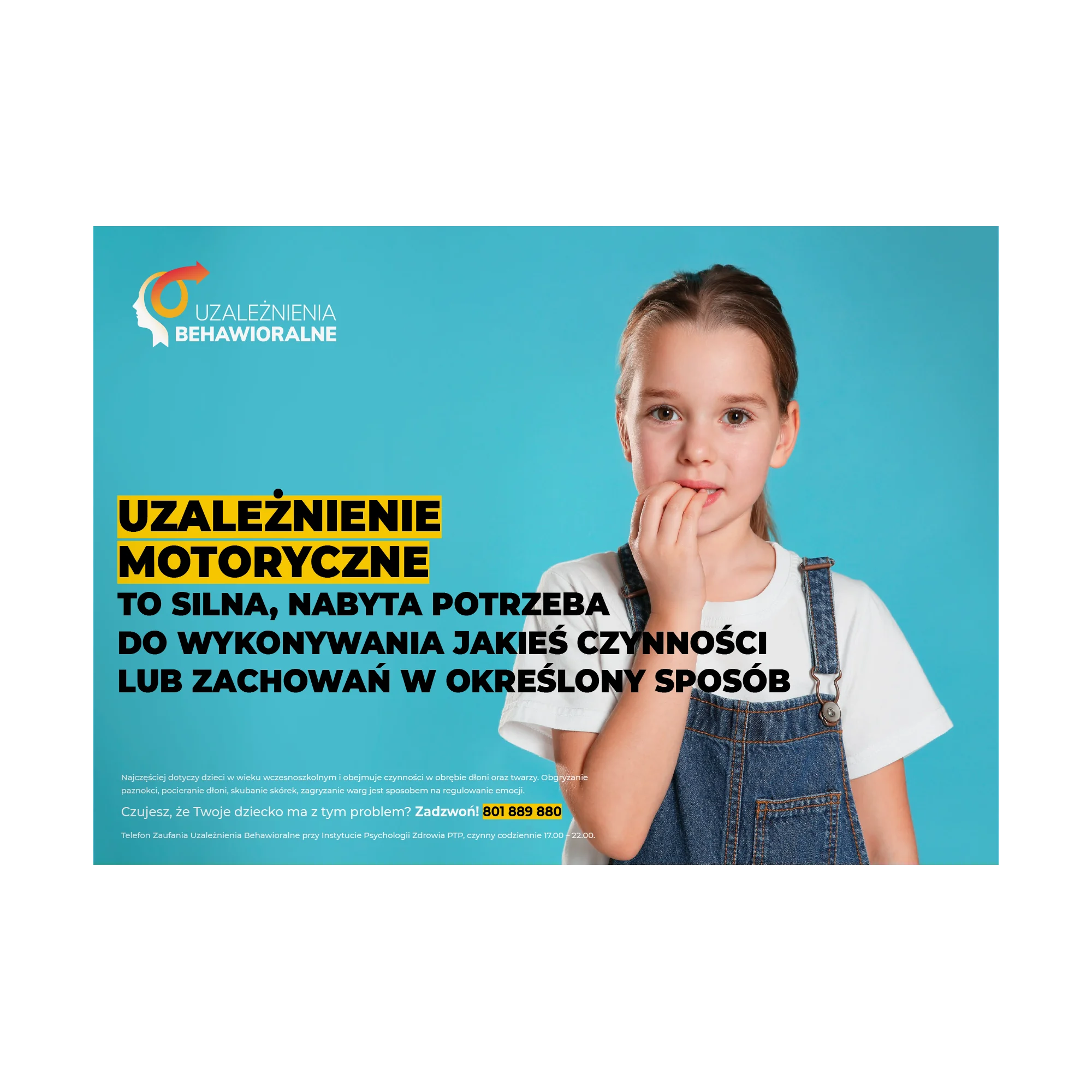 Plakat profilaktyczny: Uzależnienia motoryczne