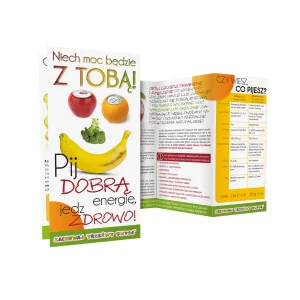 Ulotka profilaktyczna: Niech moc będzie z Tobą. Pij dobrą energię, jedz zdrowo!