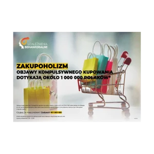 Plakat profilaktyczny: Zakupoholizm